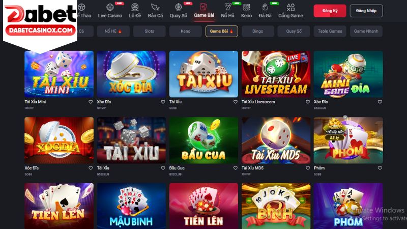 Kho game bài đua số, thỏa sức khám phá